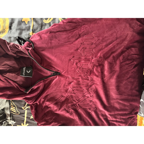 Women's Killstar Hoodie 4XL Red quarter Zip - Picture 2 of 3